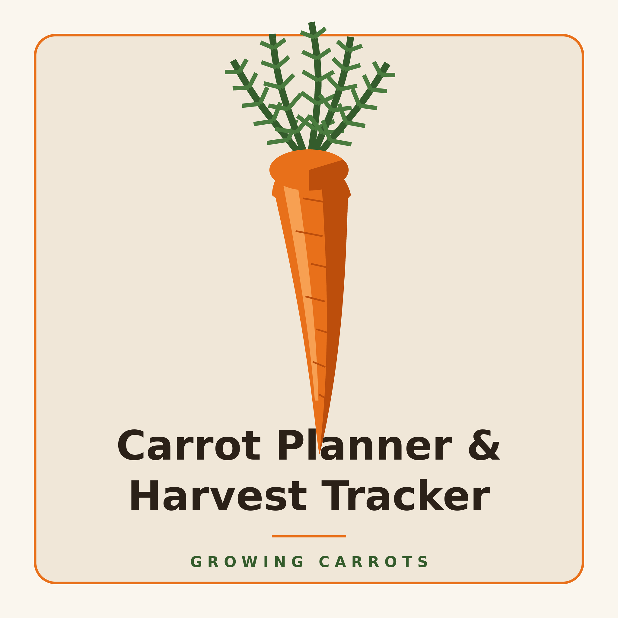 Carrot Planner & Harvest Tracker (PDF + Editable Sheet)